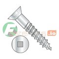 Newport Fasteners Wood Screw, #6, 3/4 in, Zinc Plated Steel Flat Head Square Drive, 7000 PK 972098